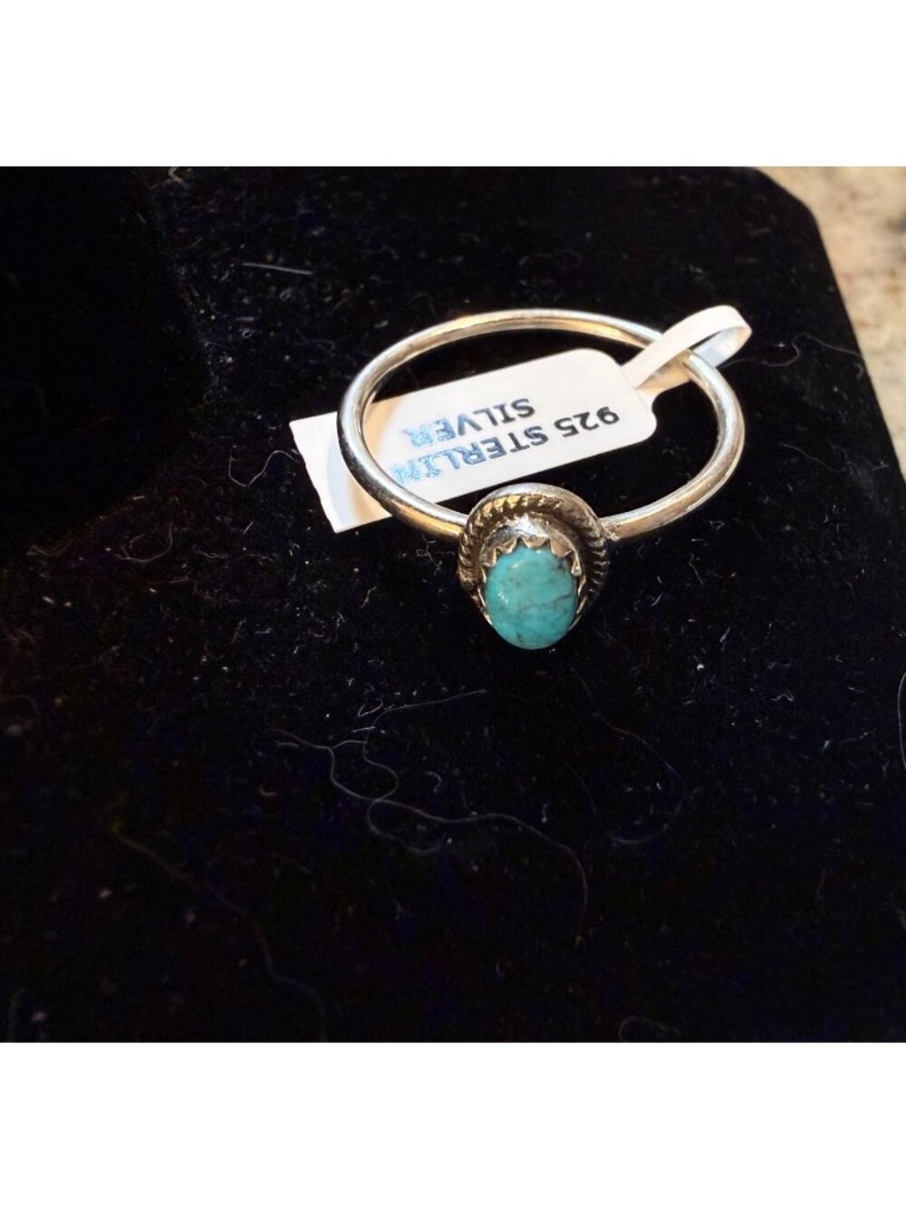 NWT Artisan Sterling Silver Mojave Turquoise Stacker Ring Sz 9.5 Southwest Gift